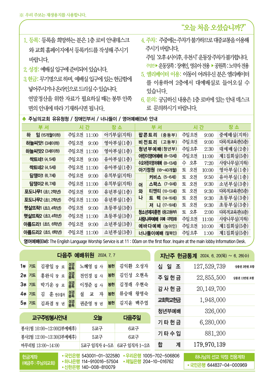 2024년 6월 30일 주보