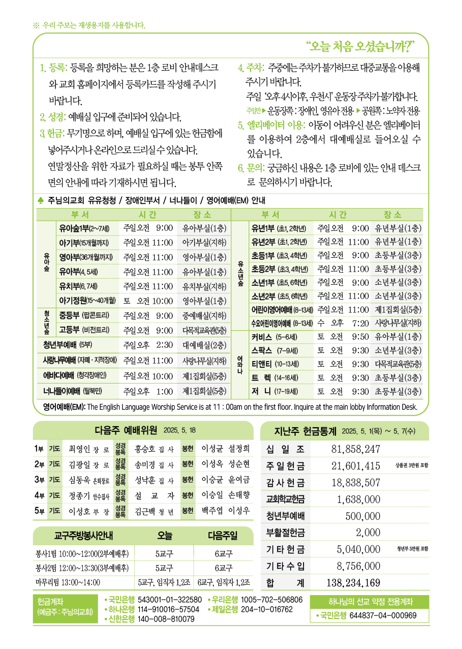 2025년 5월 11일 주보