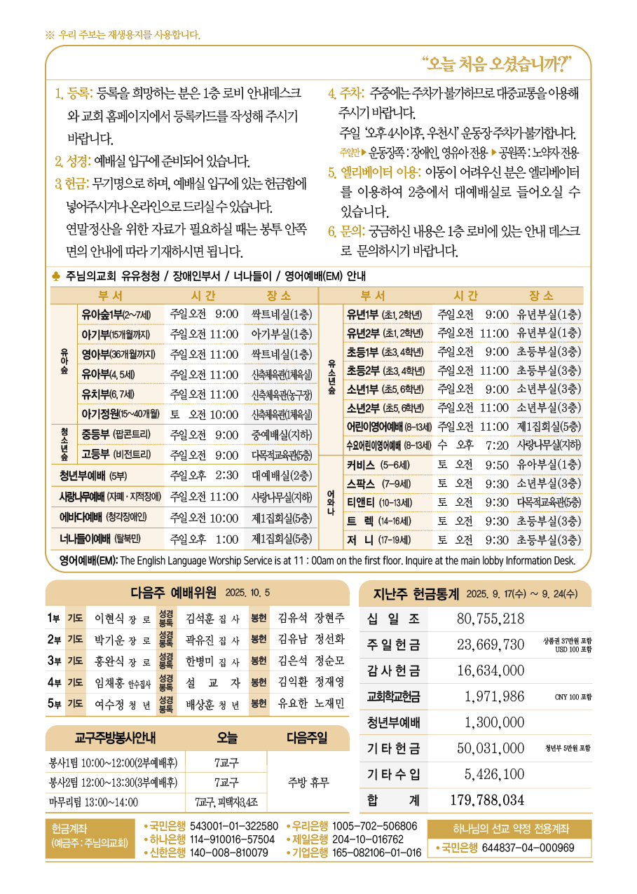 2025년 9월 28일 주보